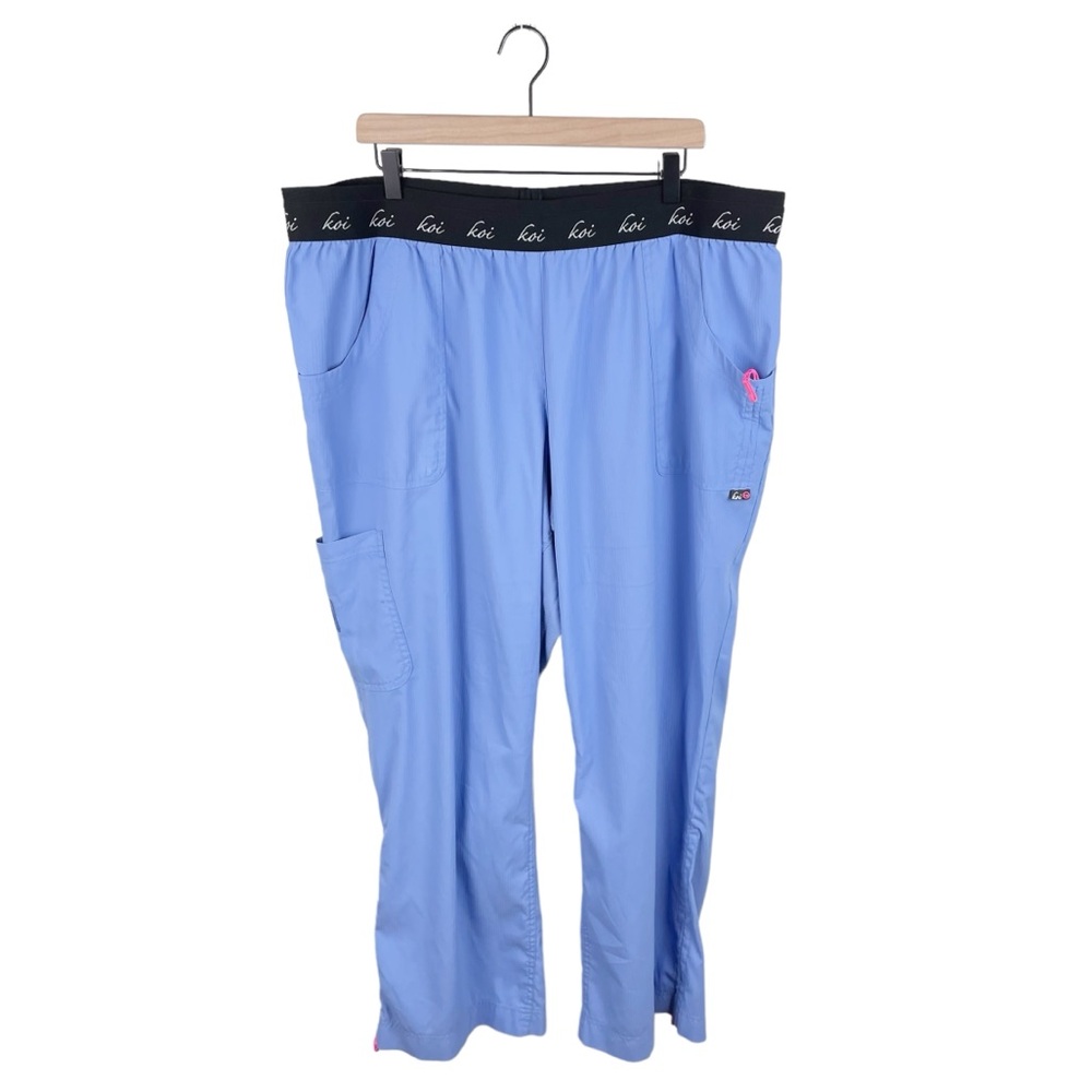 Koi Lite 720 Spirit Pant Slim Fit Scrub Pants Women's Plus Size 3X Ceil Blue